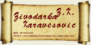 Živodarka Karavesović vizit kartica